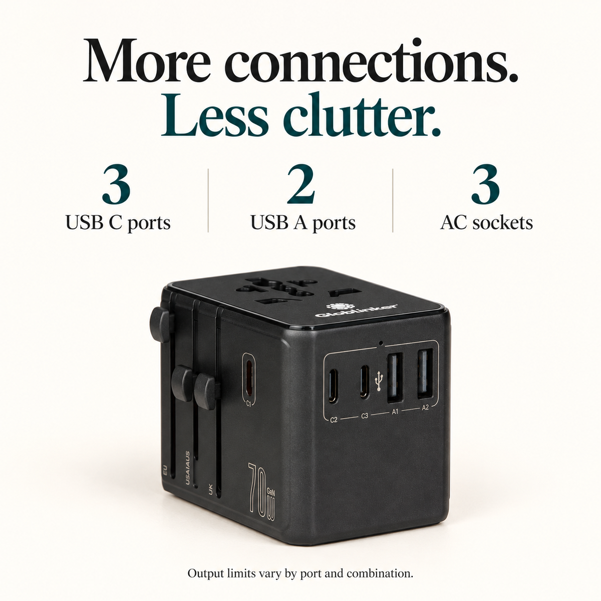 G70 PRO Universal Travel Adapter & Fast Charger