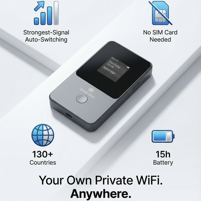 GlobLinker™ AI Cloudsim Portable WiFi Hotspot